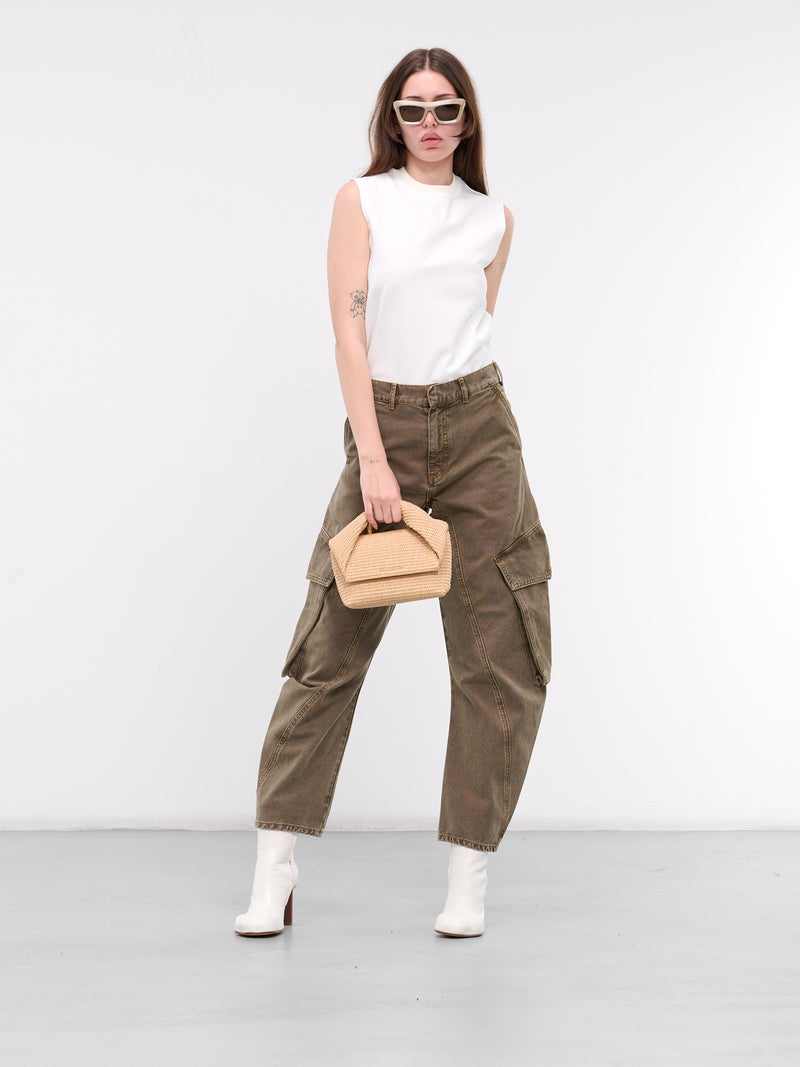 Anchor Embroidery Tank Top (JO0216-PG0999-WHITE)