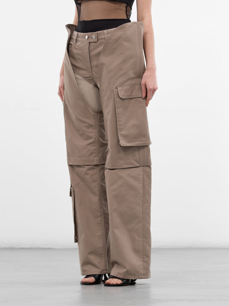 Beige Modular Mecha Cargo Pants (TR04-MECHA-MID-GREY)