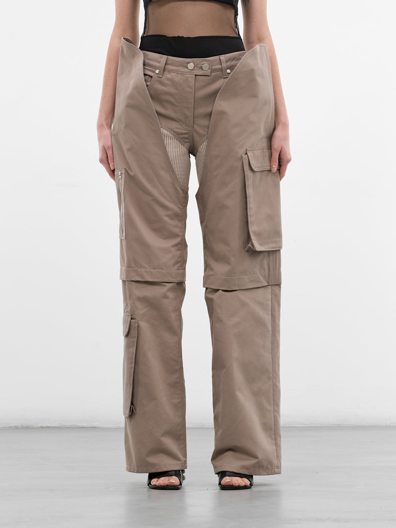 Beige Modular Mecha Cargo Pants (TR04-MECHA-MID-GREY)