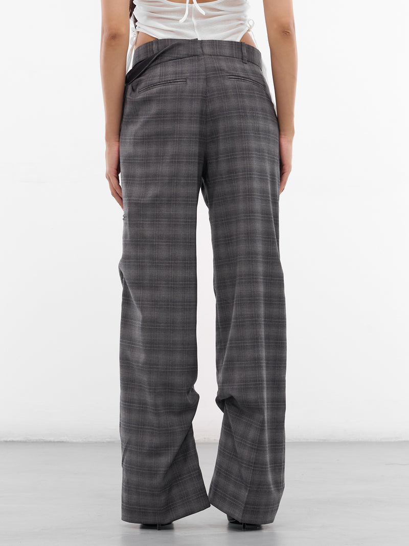 Gray Check Fragment Tailoring Trousers (TR06-W19-P93-CHARCOAL-CHECK)