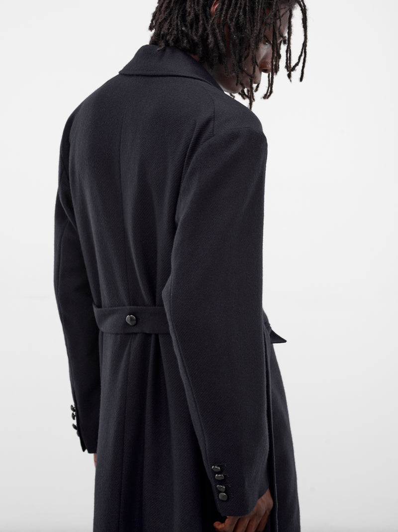 Navy Wool Tweed Travel Coat (TRAVEL-COAT-2-WEED-NAVY)