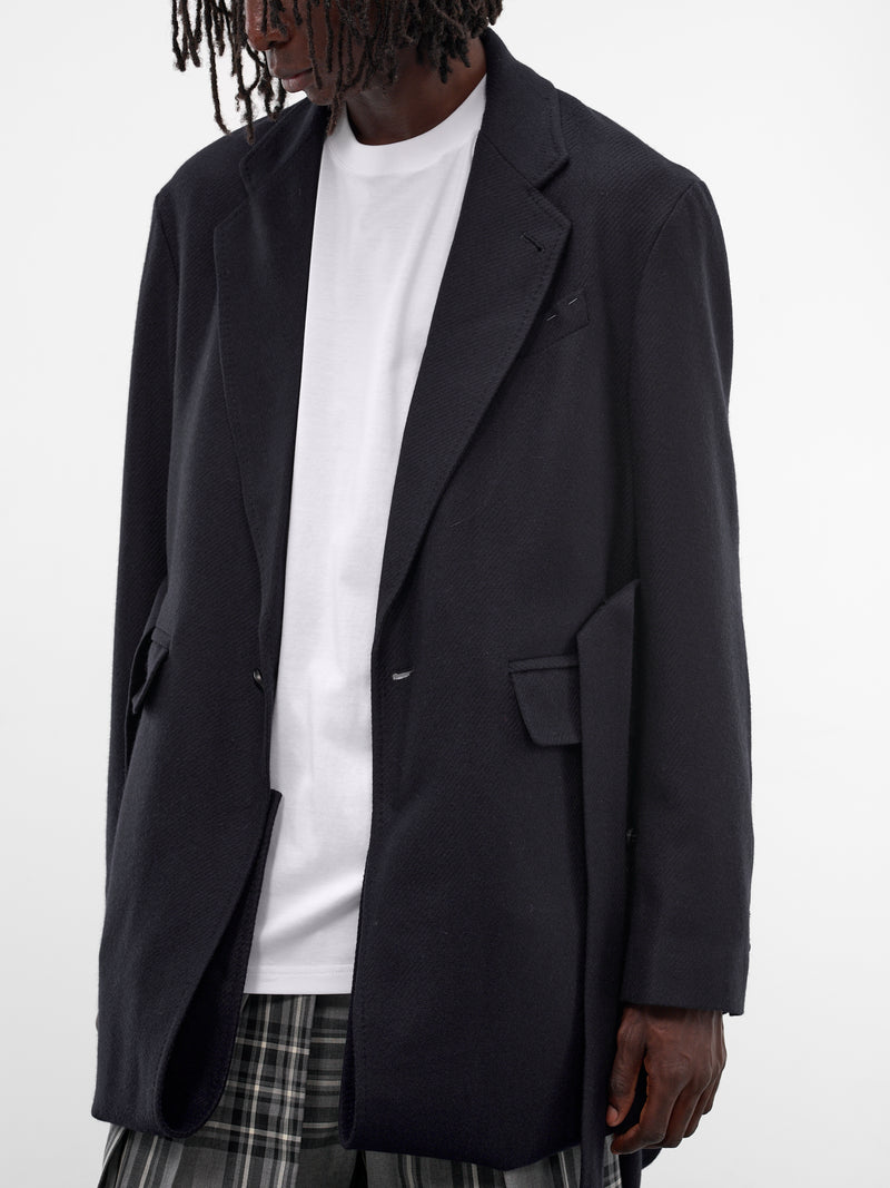 Navy Wool Tweed Travel Coat (TRAVEL-COAT-2-WEED-NAVY)