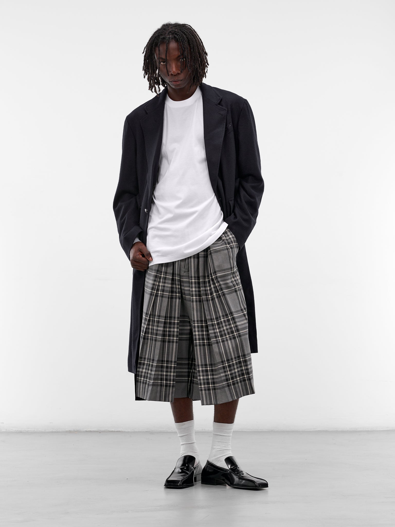 Navy Wool Tweed Travel Coat (TRAVEL-COAT-2-WEED-NAVY)