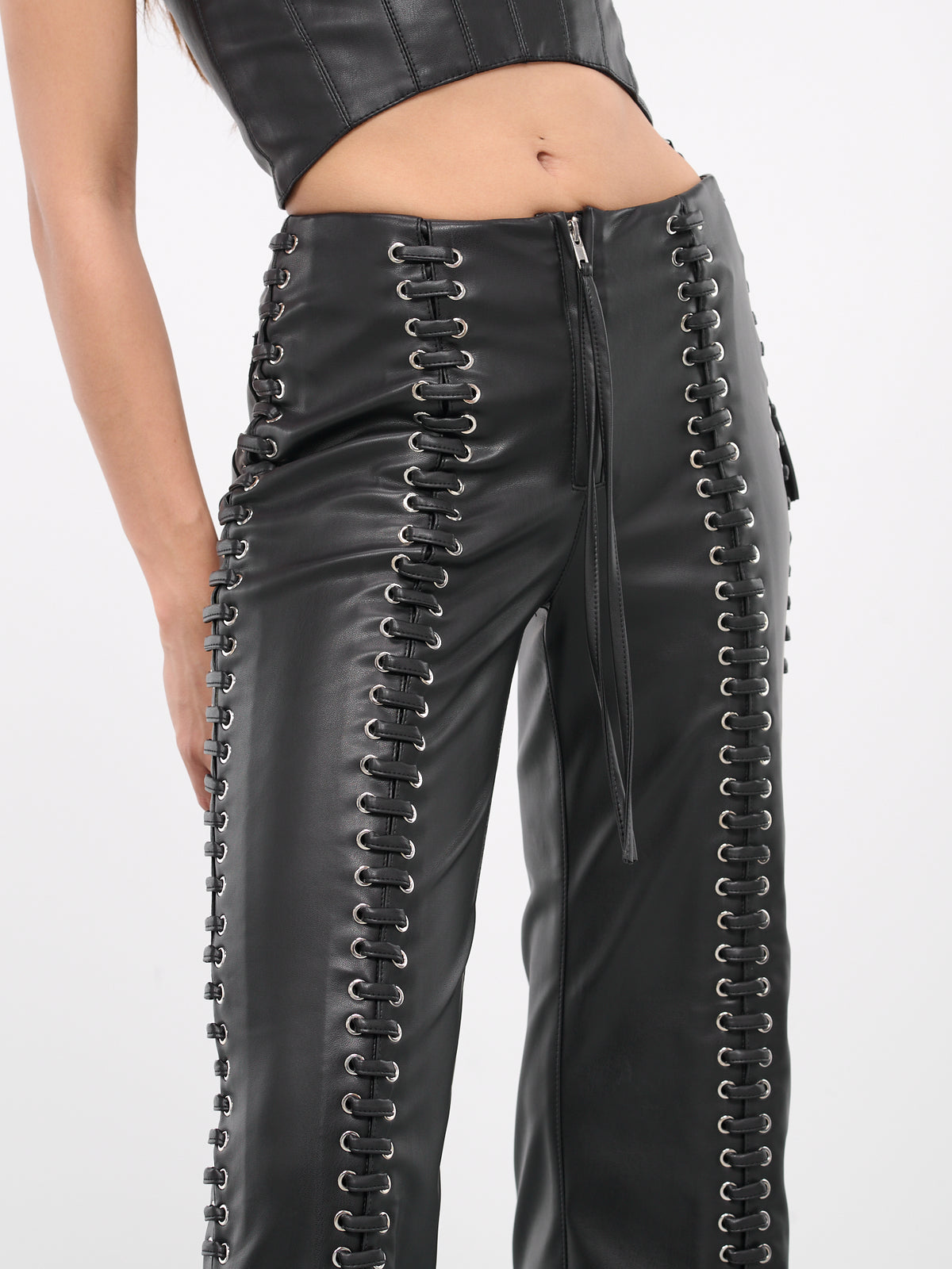Lace-Up Trousers (TRO01BL-BLACK)
