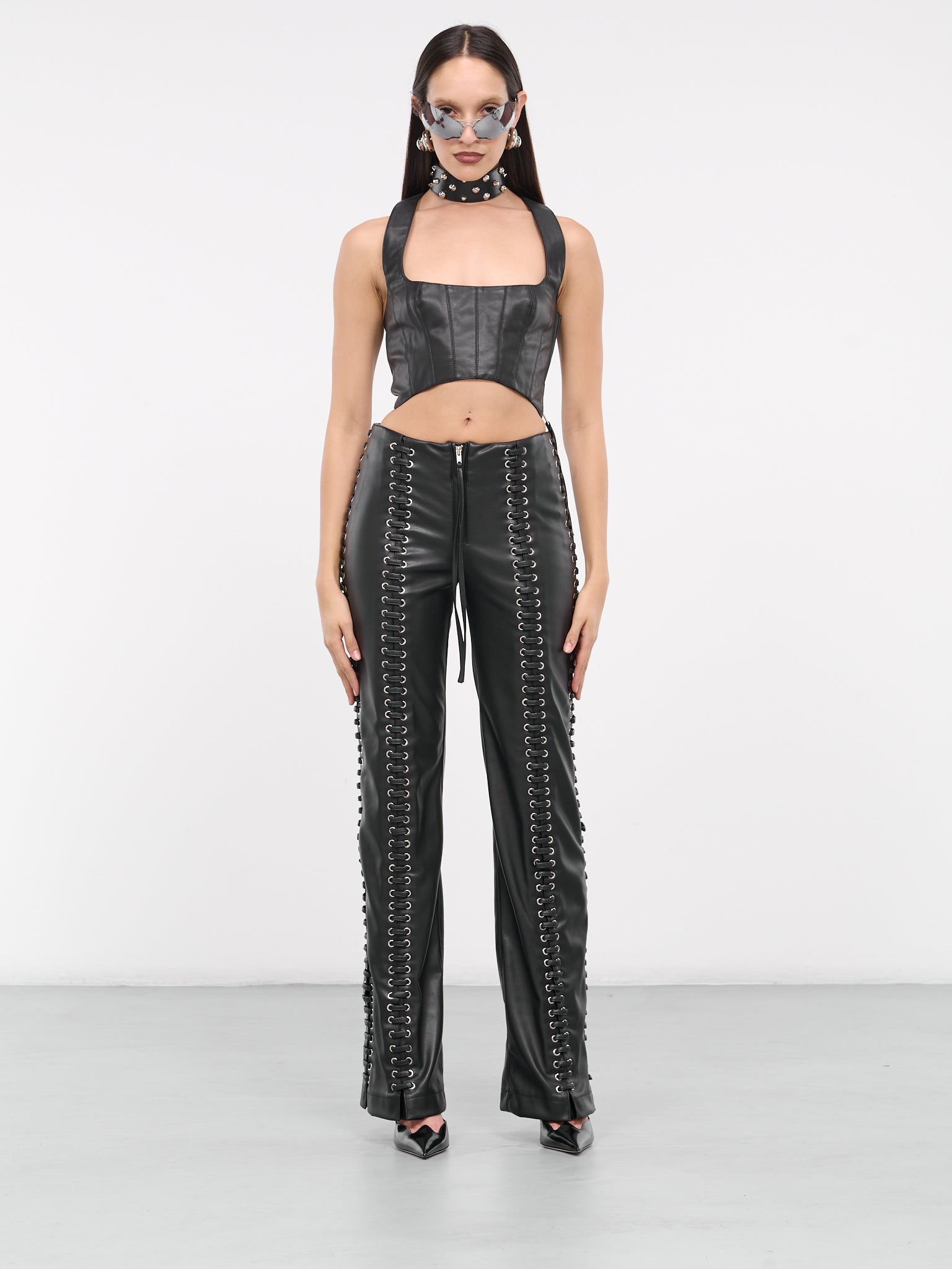 Lace-Up Trousers (TRO01BL-BLACK)