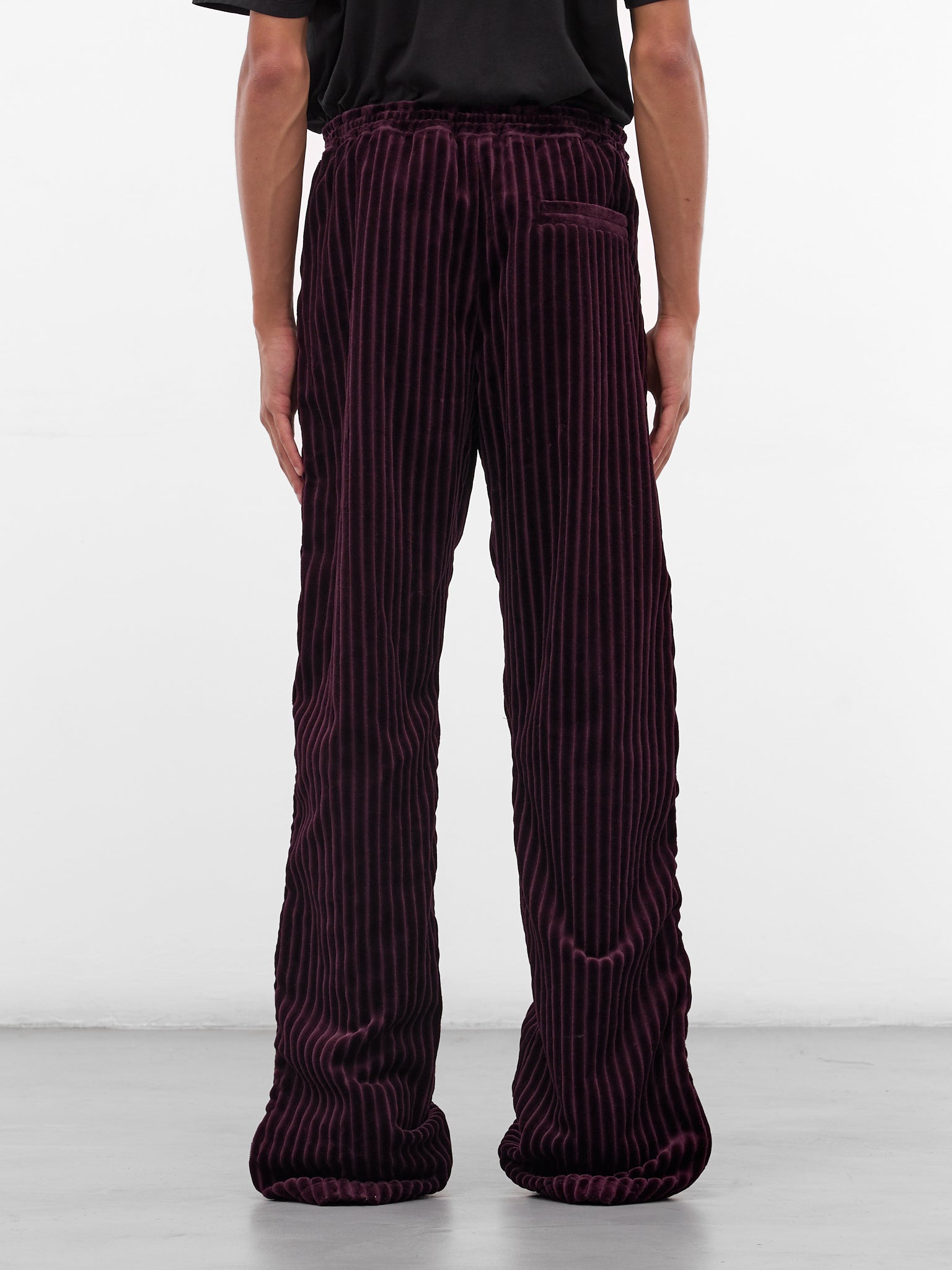 Burgundy Elastic Corduory Trousers (TROU001125-BURGUNDY)