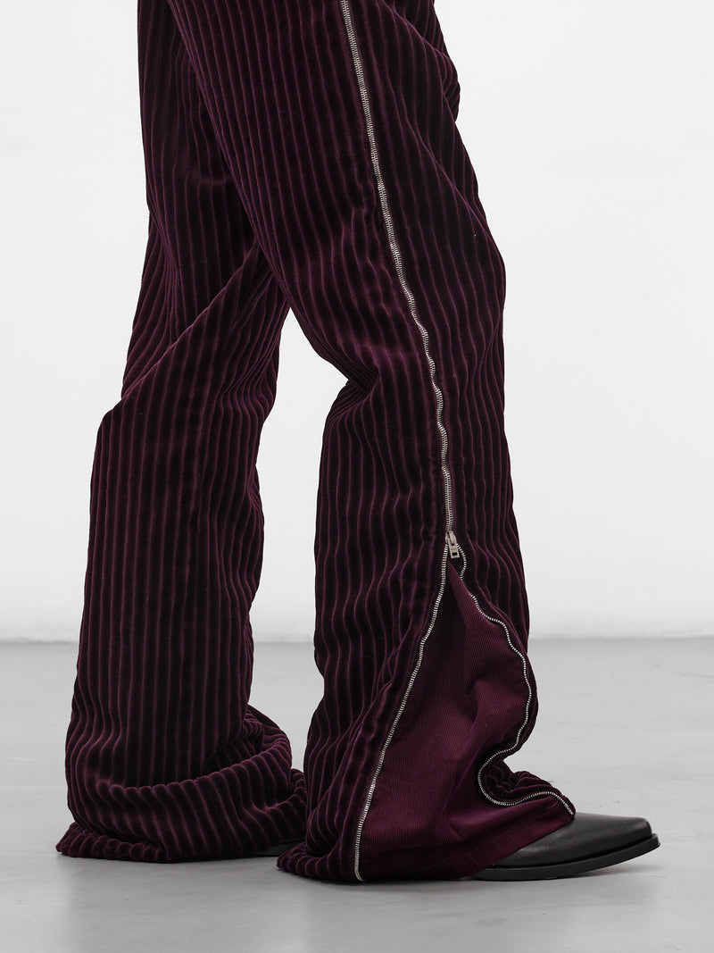 Burgundy Elastic Corduory Trousers (TROU001125-BURGUNDY)