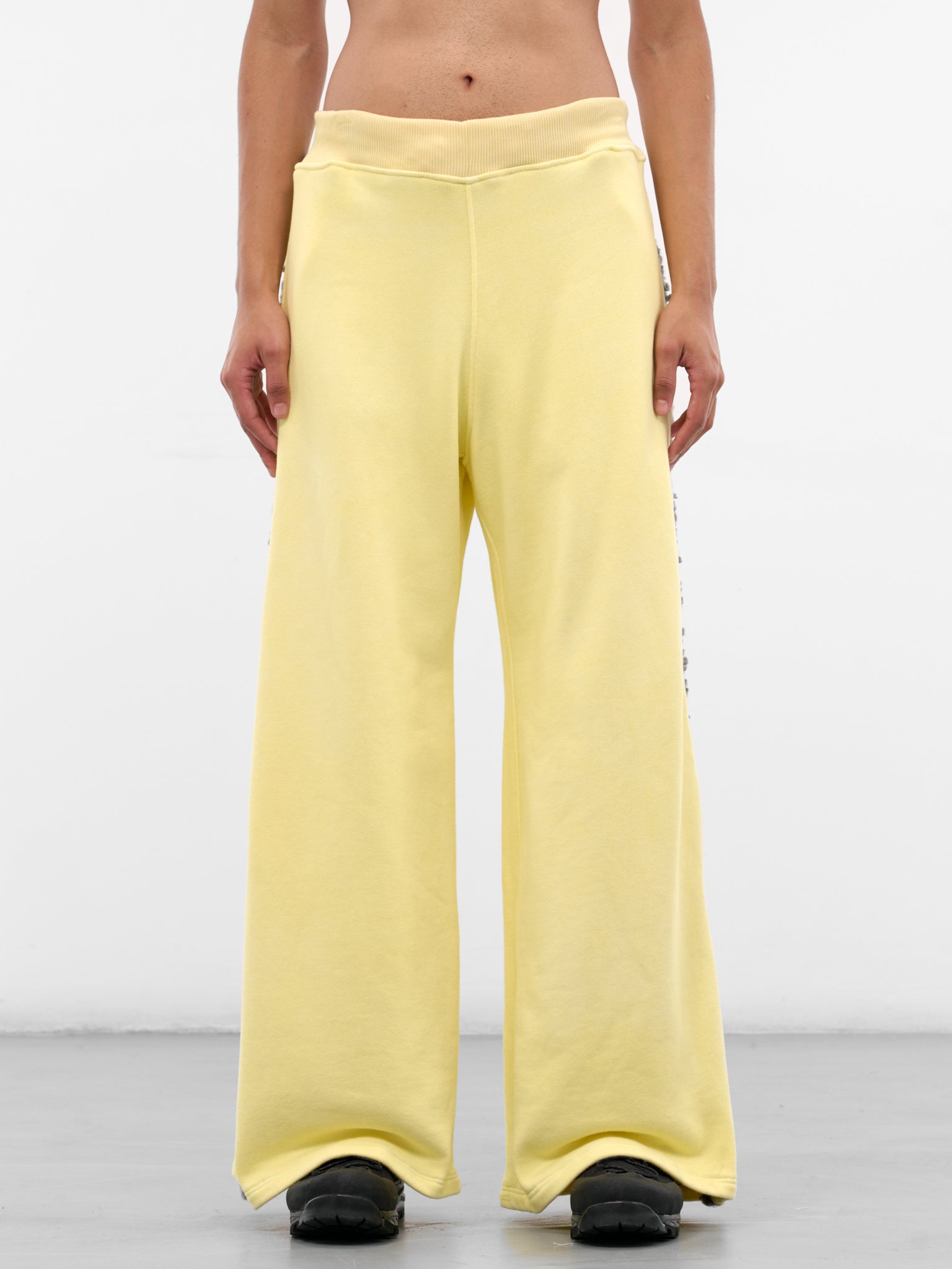 Yellow Wide Fleece Trim Trousers (TRS-JRSYFLC-YELLOW)
