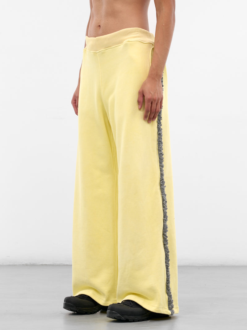 Yellow Wide Fleece Trim Trousers (TRS-JRSYFLC-YELLOW)