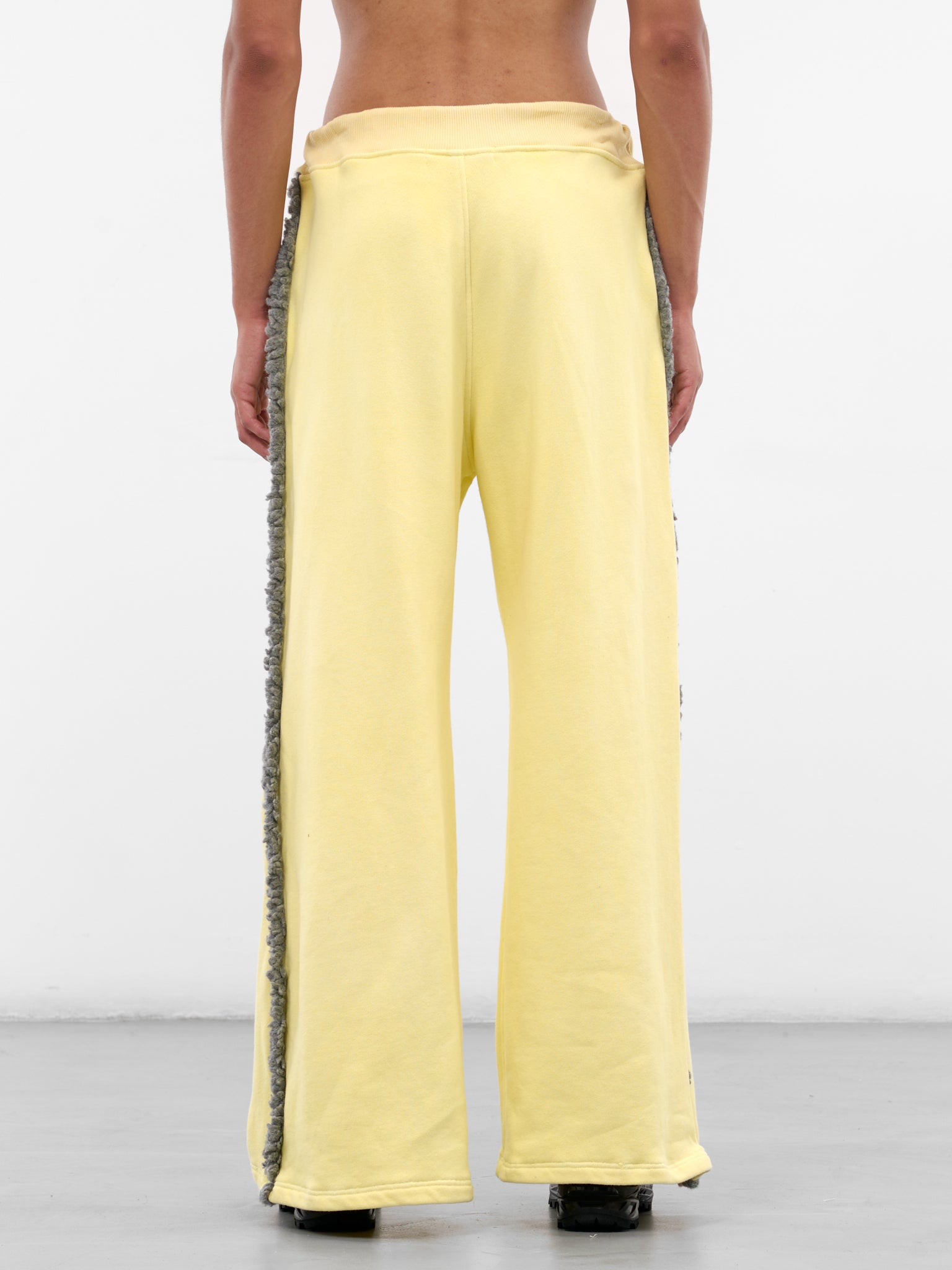 Yellow Wide Fleece Trim Trousers (TRS-JRSYFLC-YELLOW)