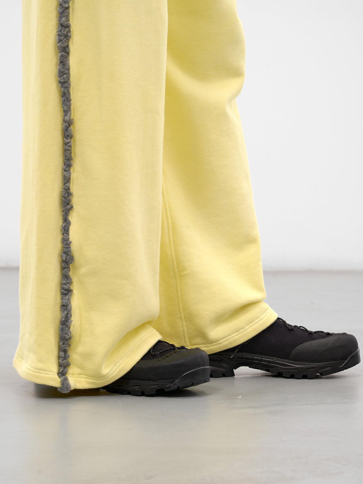 Yellow Wide Fleece Trim Trousers (TRS-JRSYFLC-YELLOW)