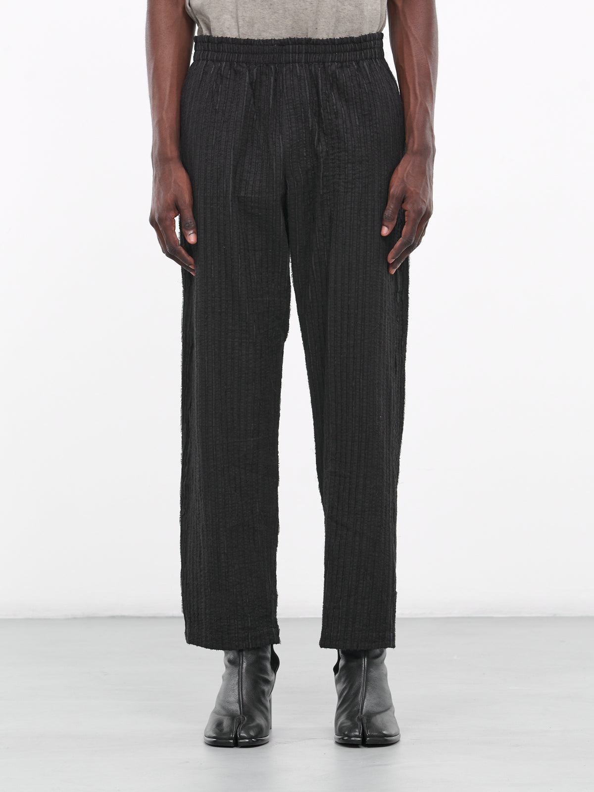Patched Seam Trousers (TRS66-BLACK-CHARCOAL)