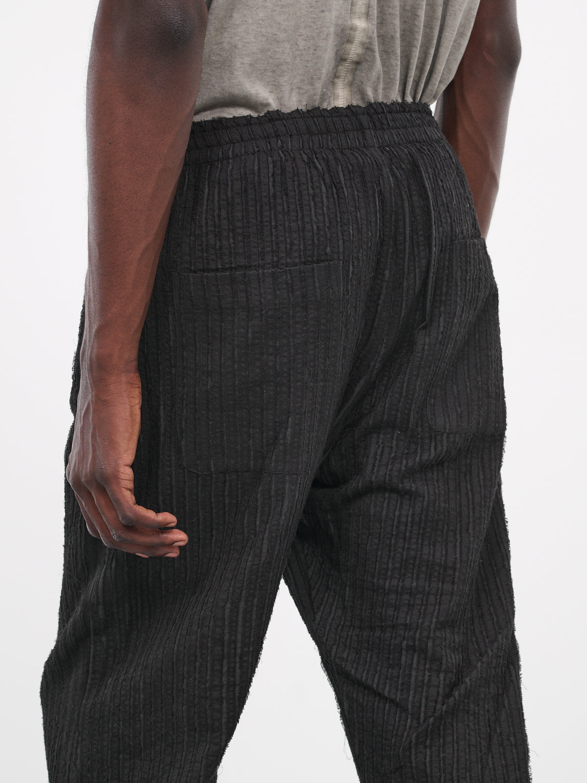 Patched Seam Trousers (TRS66-BLACK-CHARCOAL)