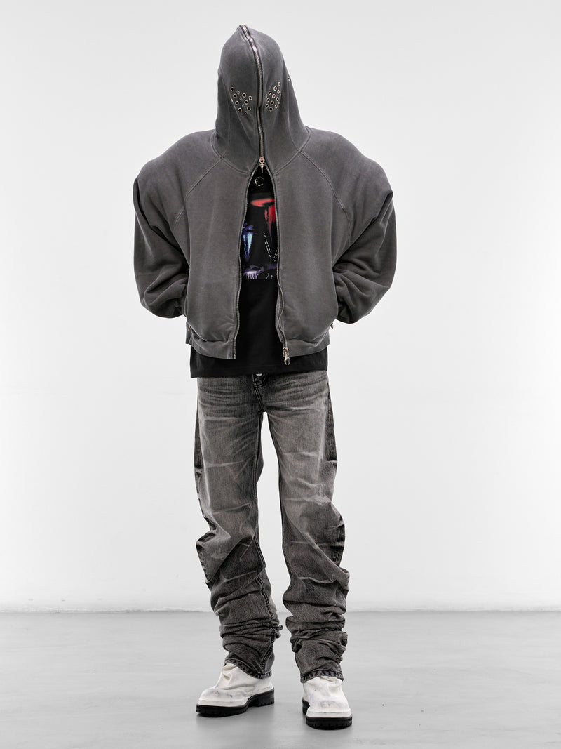 Bulk Shoulder Gladiator Zip Hoodie (SS0601-CHARCOAL)