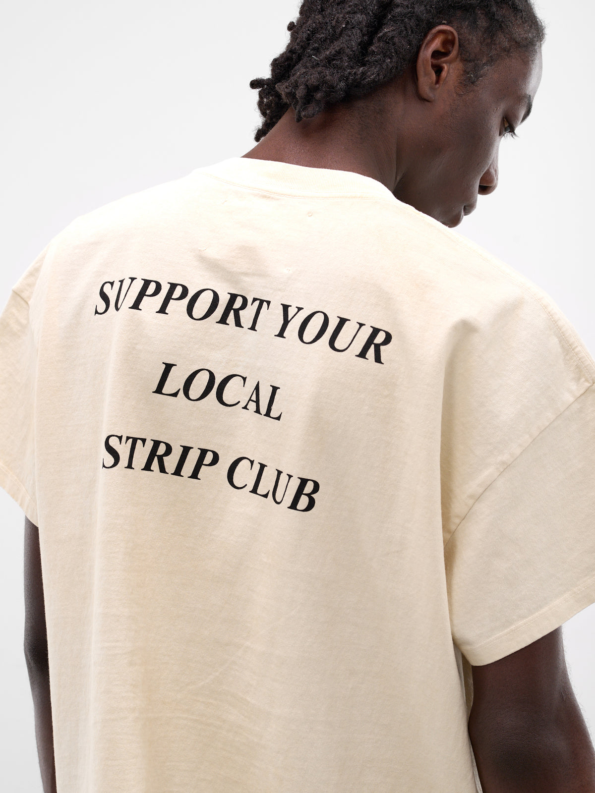 White Boxy Sekrit Club T-Shirt (TS03-DIRTY-WHITE)