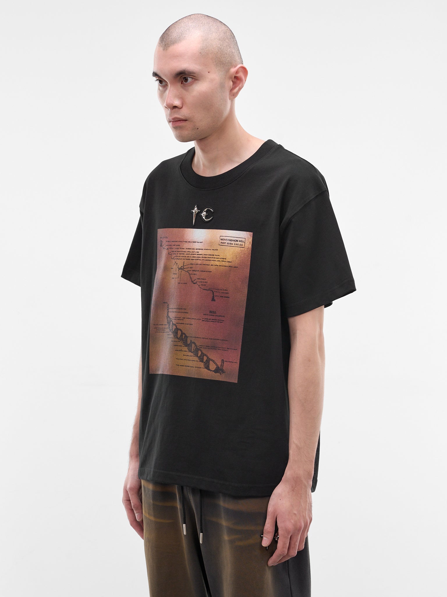 Black Men's Fashion Hell Tee (TS0302-BLACK)
