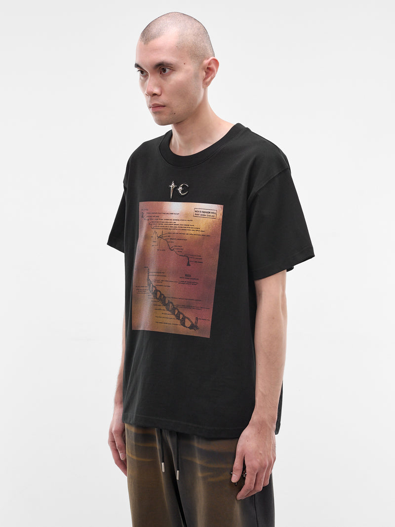 Black Men's Fashion Hell Tee (TS0302-BLACK)