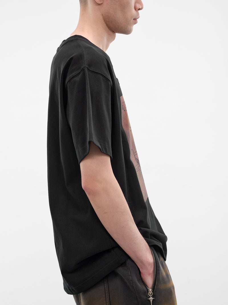 Black Men's Fashion Hell Tee (TS0302-BLACK)