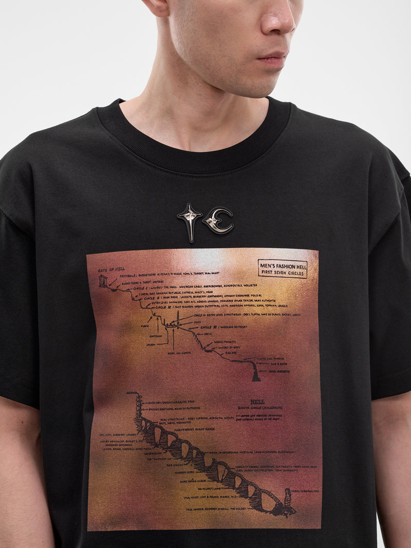 Black Men's Fashion Hell Tee (TS0302-BLACK)