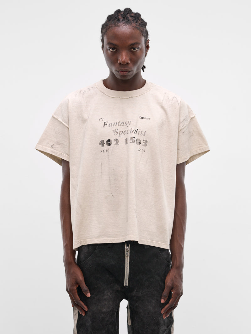 White Boxy Fantasy Specialist T-Shirt (TS05-DIRTY-WHITE)