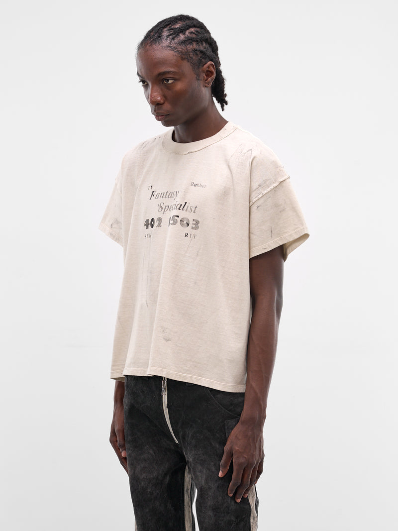 White Boxy Fantasy Specialist T-Shirt (TS05-DIRTY-WHITE)