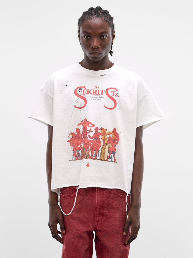 White Boxy Devil Band T-Shirt (TS06-VINTAGE-WHITE)