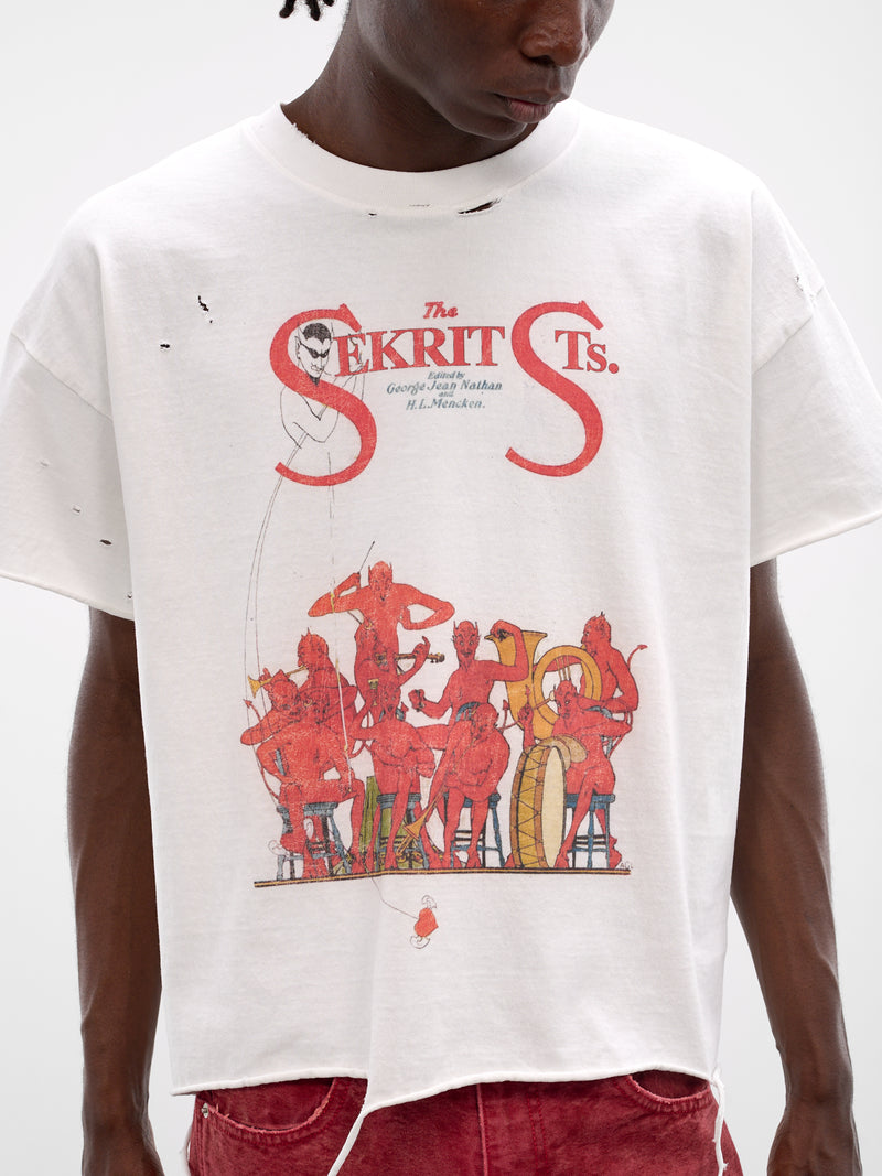 White Boxy Devil Band T-Shirt (TS06-VINTAGE-WHITE)