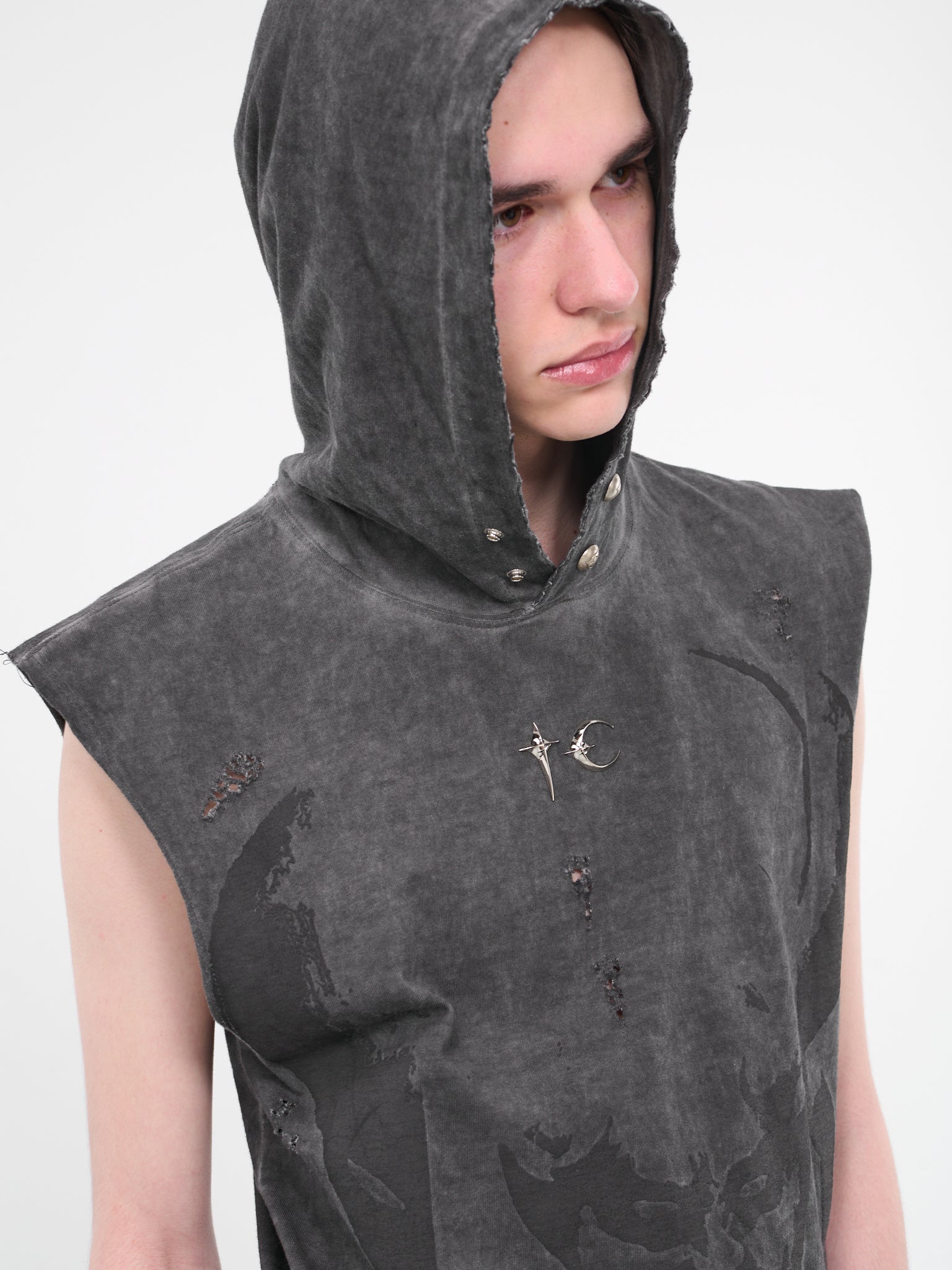 Satan Hooded Vest (TS0602-GREY)