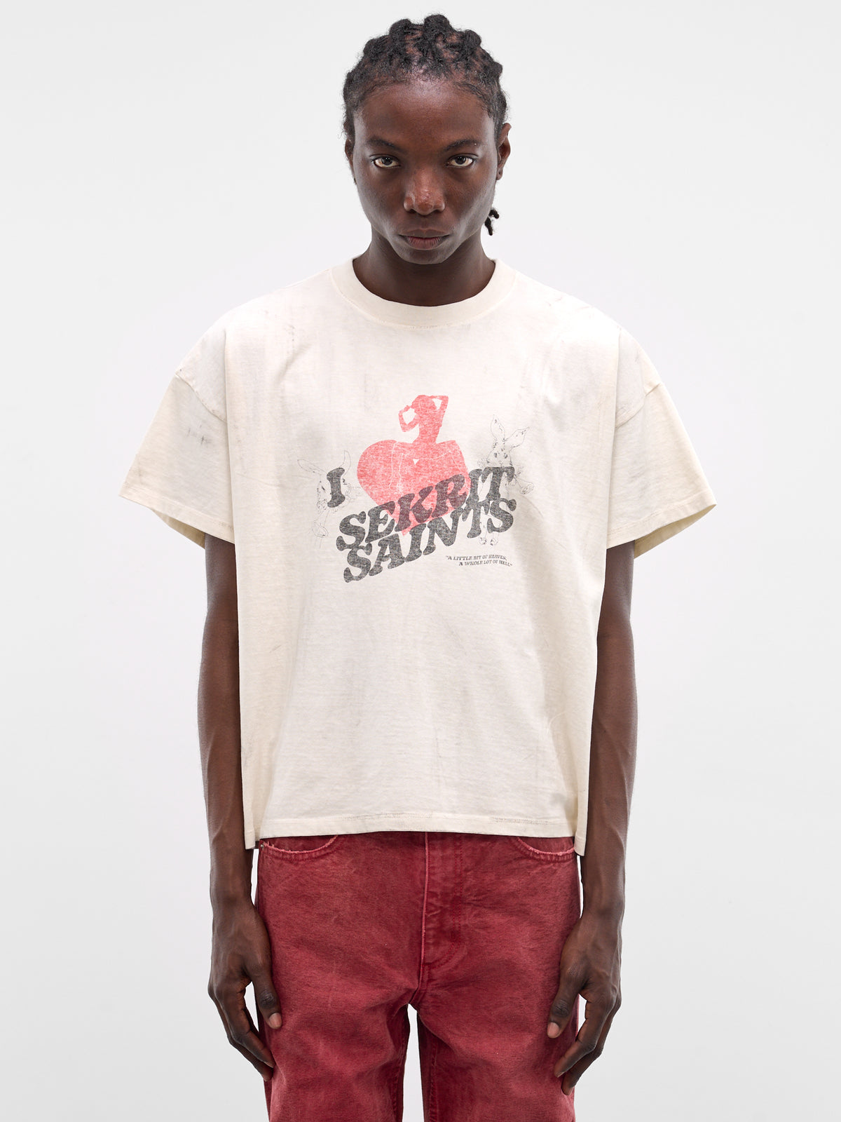 White Boxy Gentleman's Club T-Shirt (TS07-VINTAGE-WHITE)