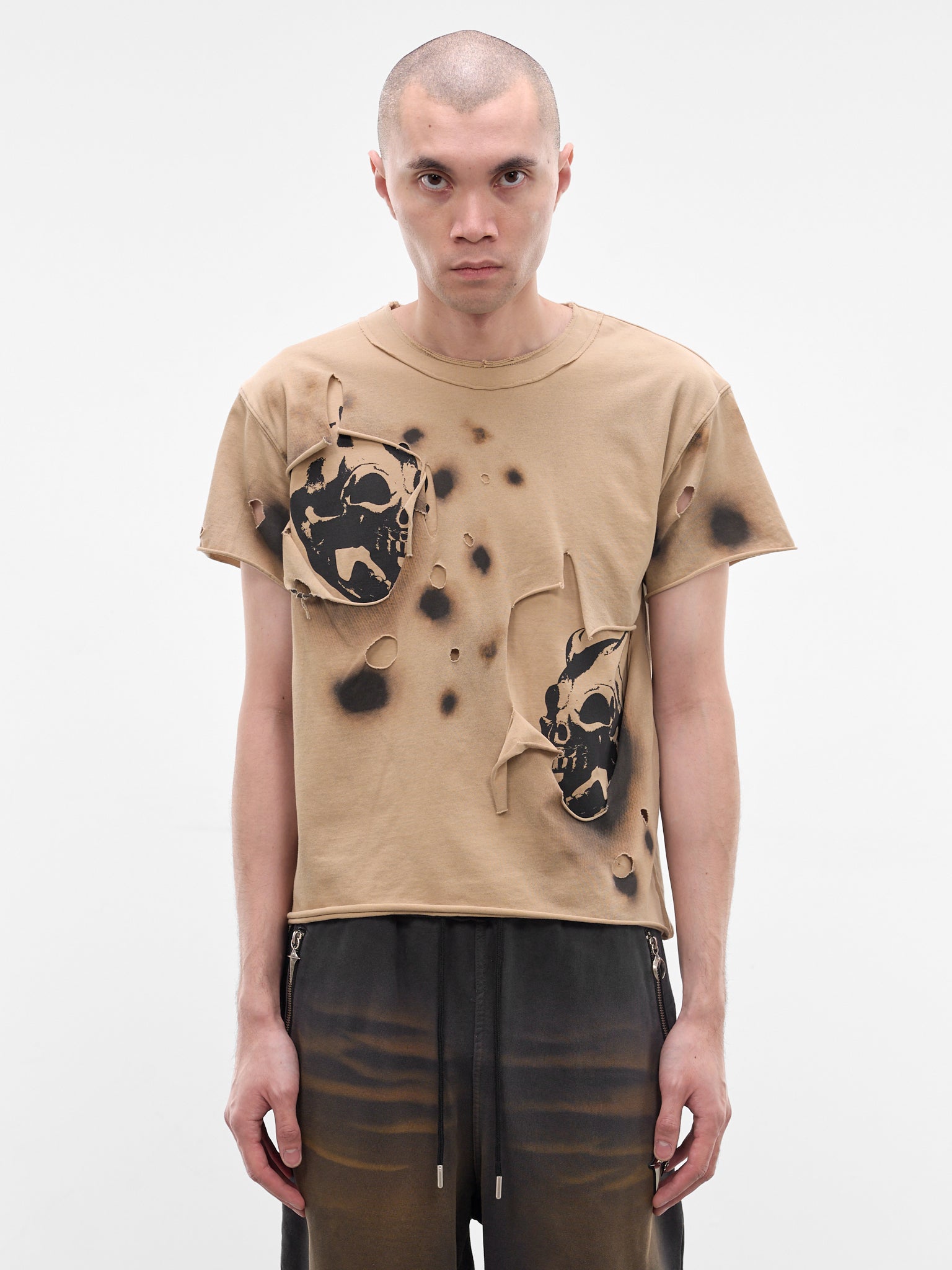 Dead Inside Double Layer Tee (TTS0801-BEIGE)