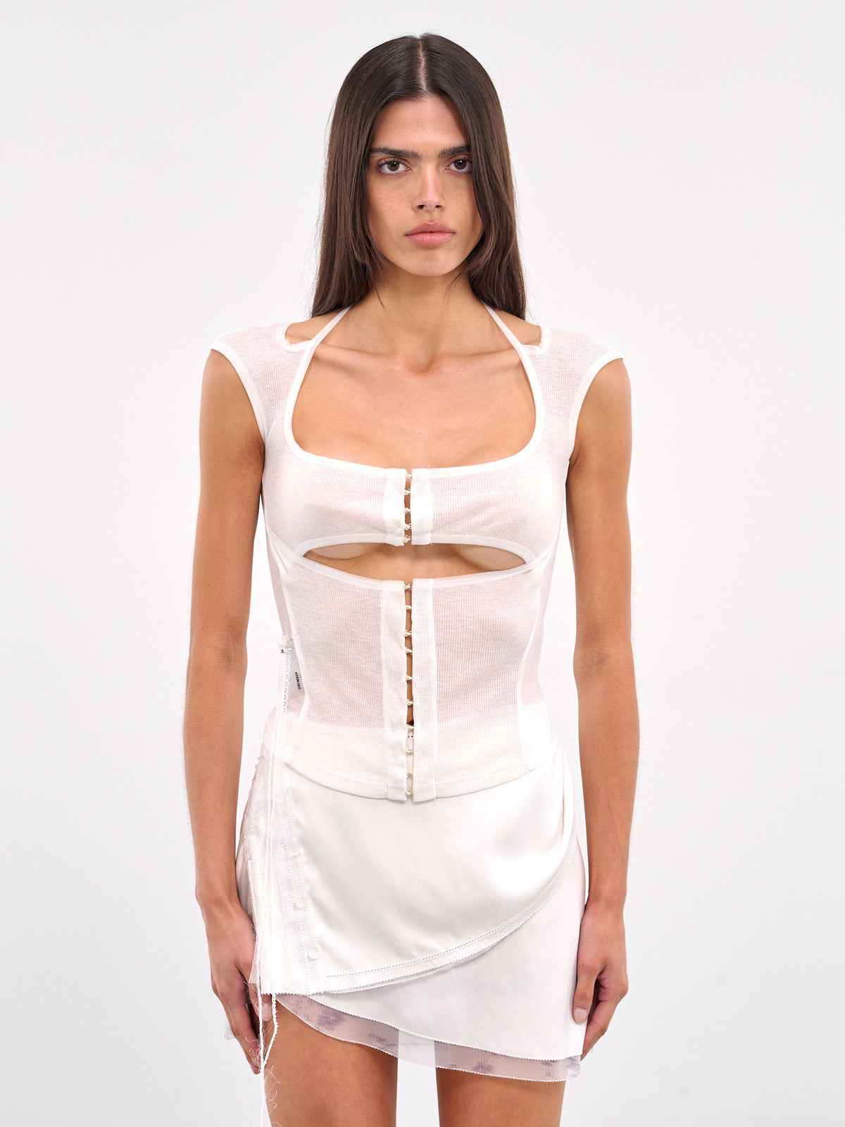 Layered Slash Top (TS10W-WHITE)