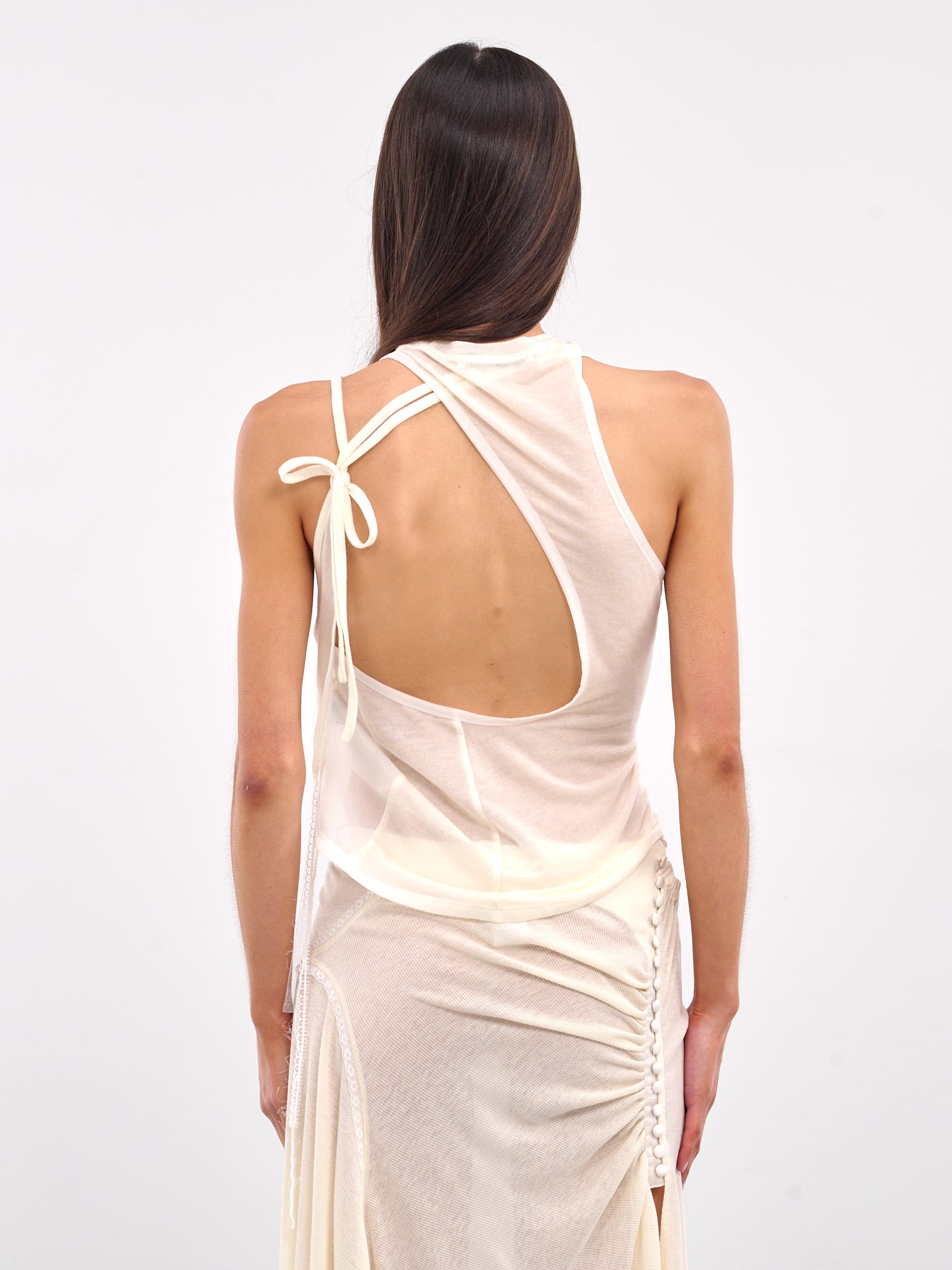 Layered Halter Top (TS13W-WHITE)