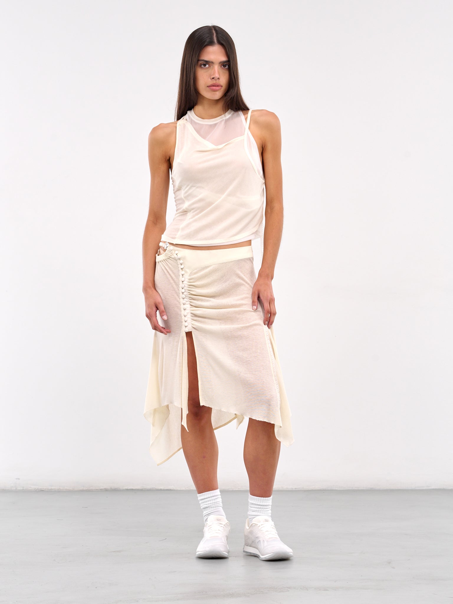 Layered Halter Top (TS13W-WHITE)