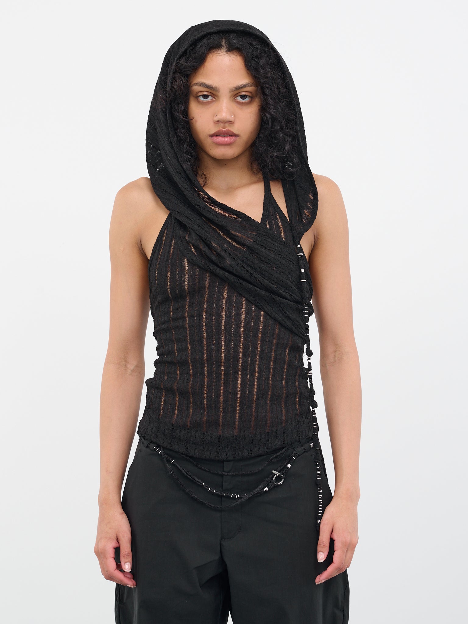 Hooded Halter Top (TS7K-BLACK-S23)