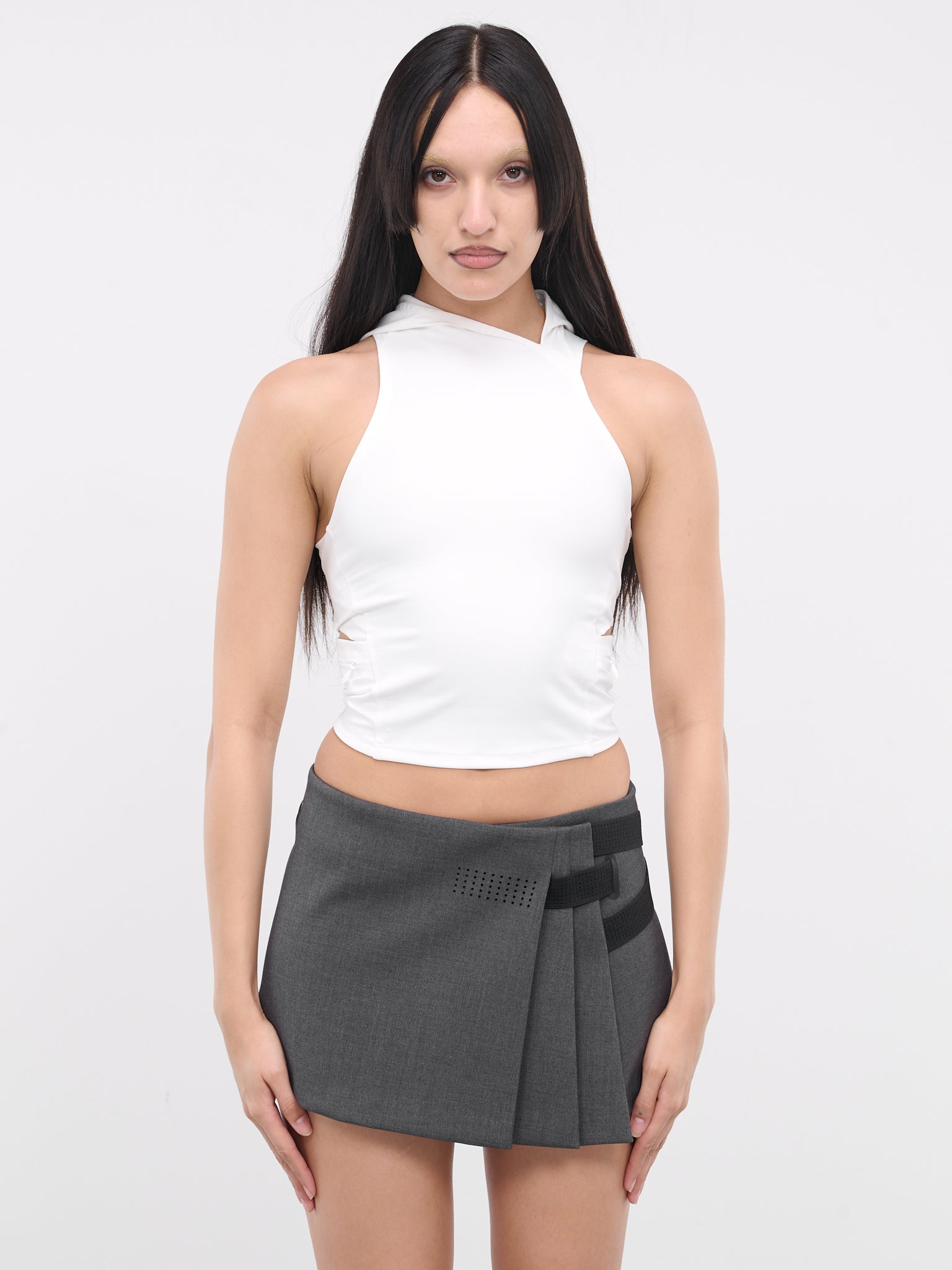 Asymmetric Hooded Tank (TS9W-WHITE)