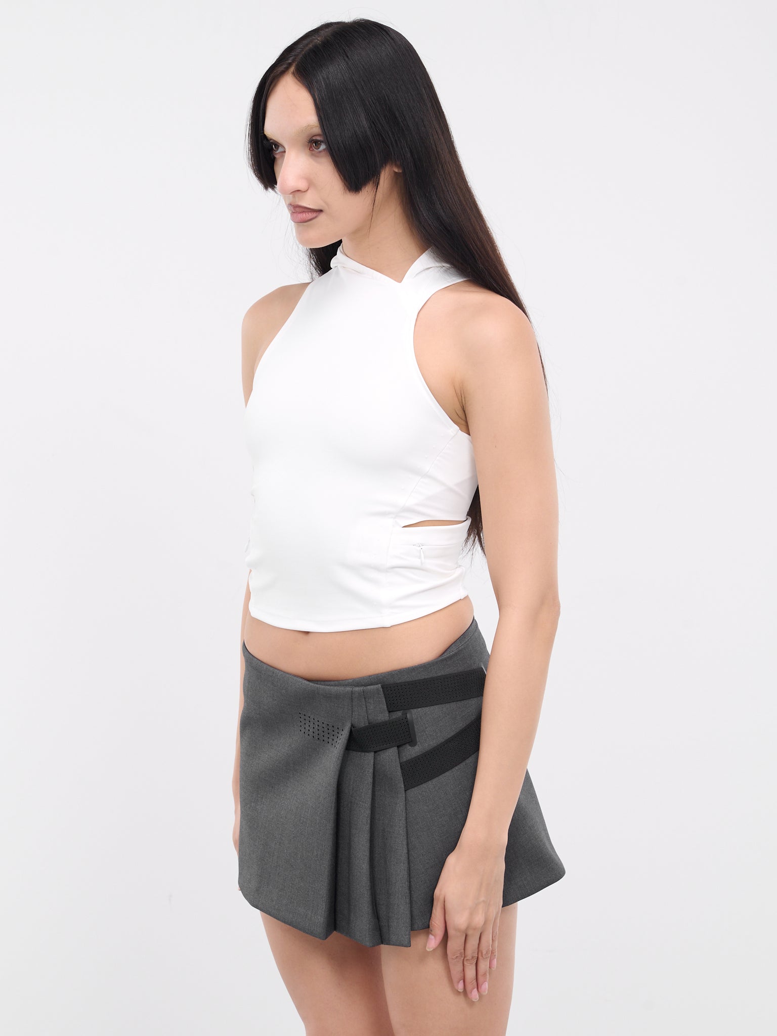 Asymmetric Hooded Tank (TS9W-WHITE)