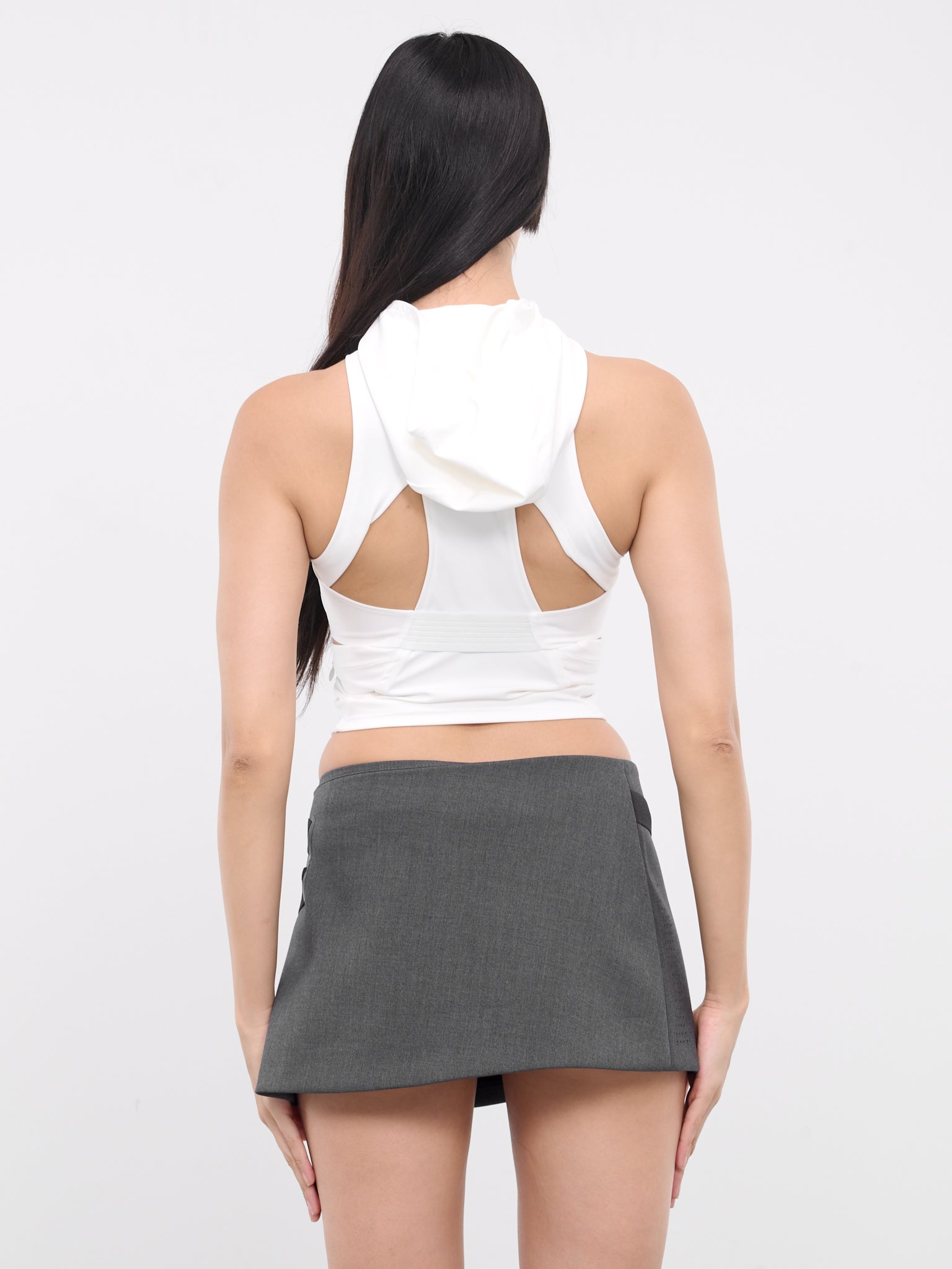 Asymmetric Hooded Tank (TS9W-WHITE)