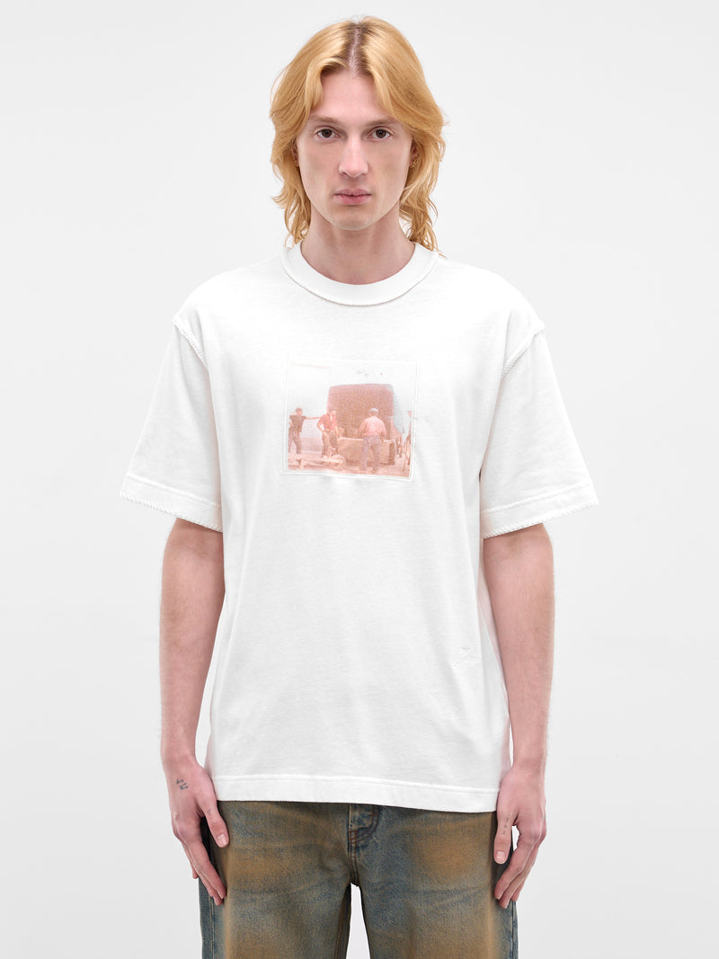 White Cotton Vintage Photo Tee (TSM00595AJ00256-OLD-LABELS-PHO)