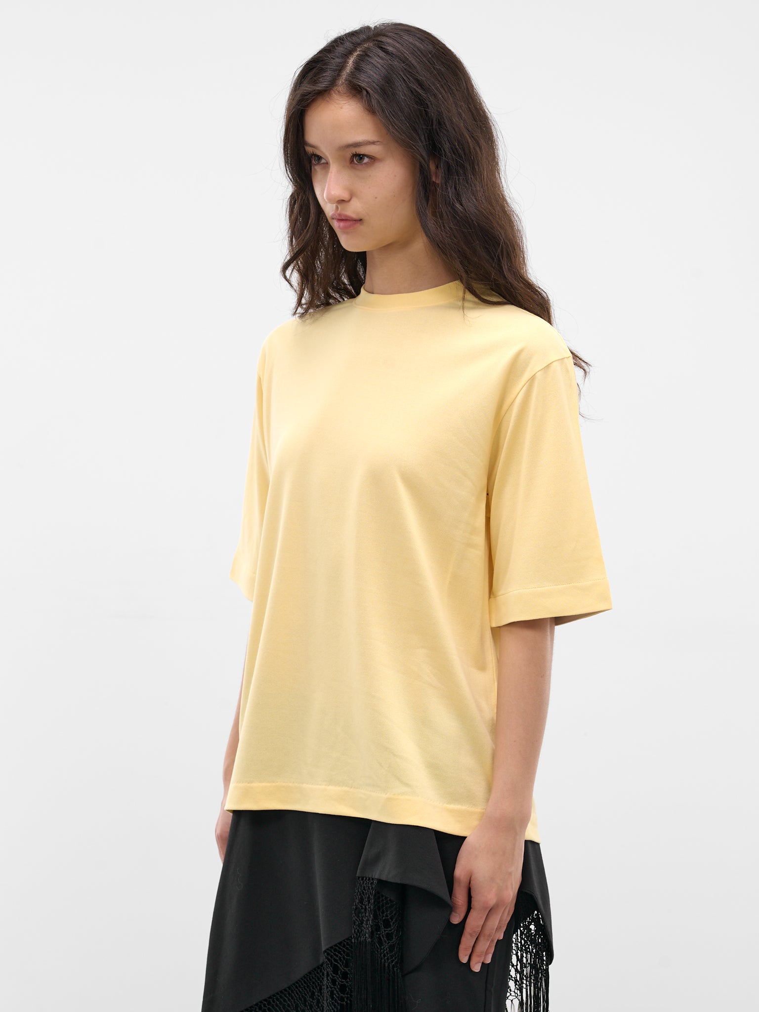 Yellow Ventadou Paper Jersey Tee (TSW00588AJ00254-LIGHT-YELLOW)