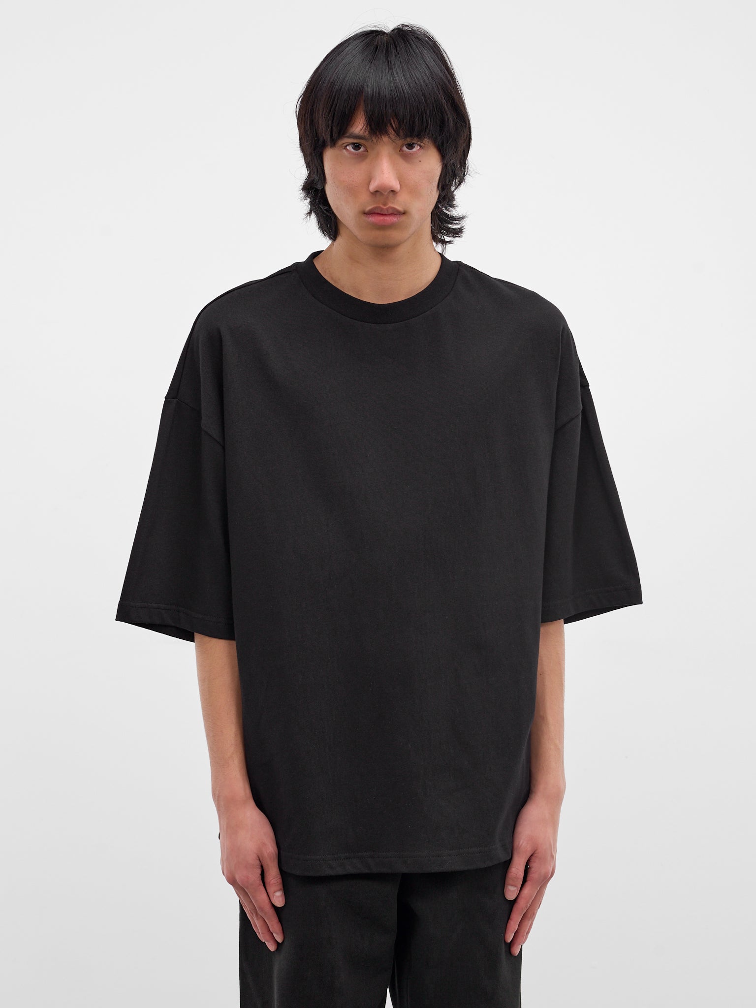 Black Heavy Cotton Boxy Tee (TT01012-BLACK)