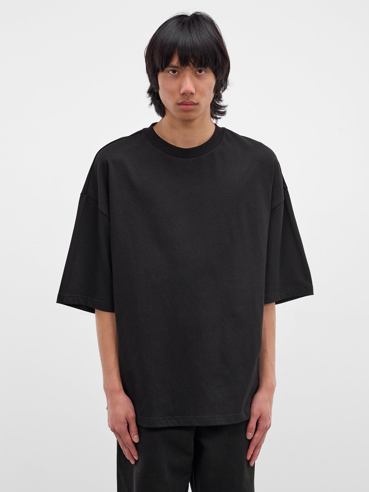 Black Heavy Cotton Boxy Tee (TT01012-BLACK)