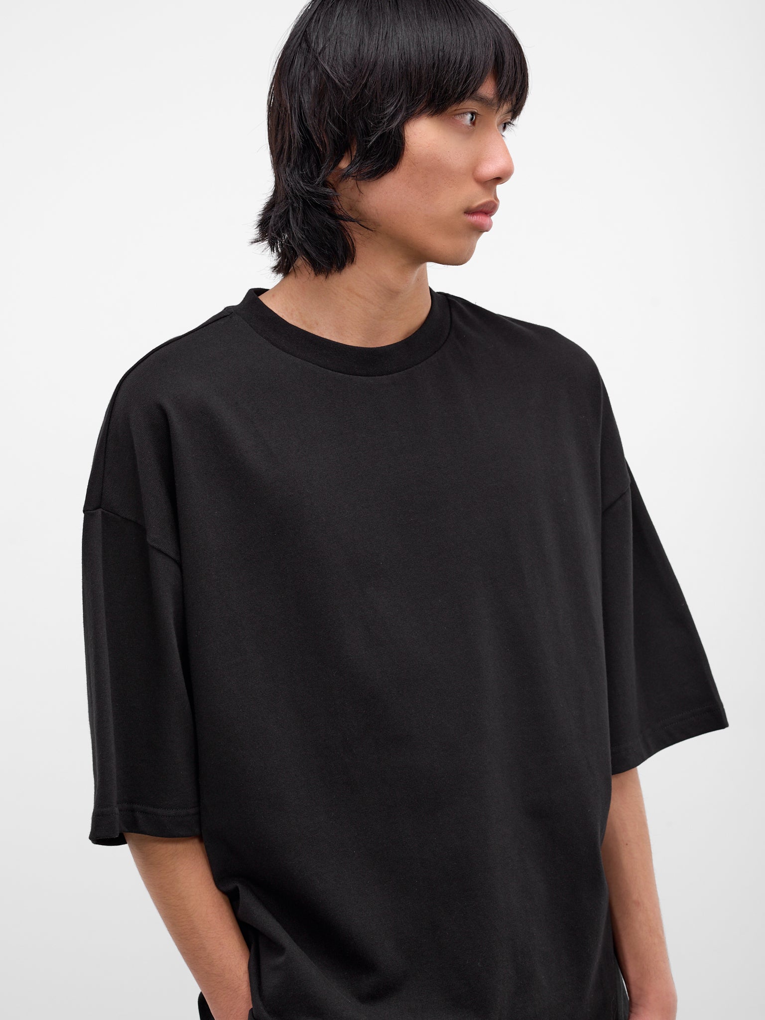 Black Heavy Cotton Boxy Tee (TT01012-BLACK)