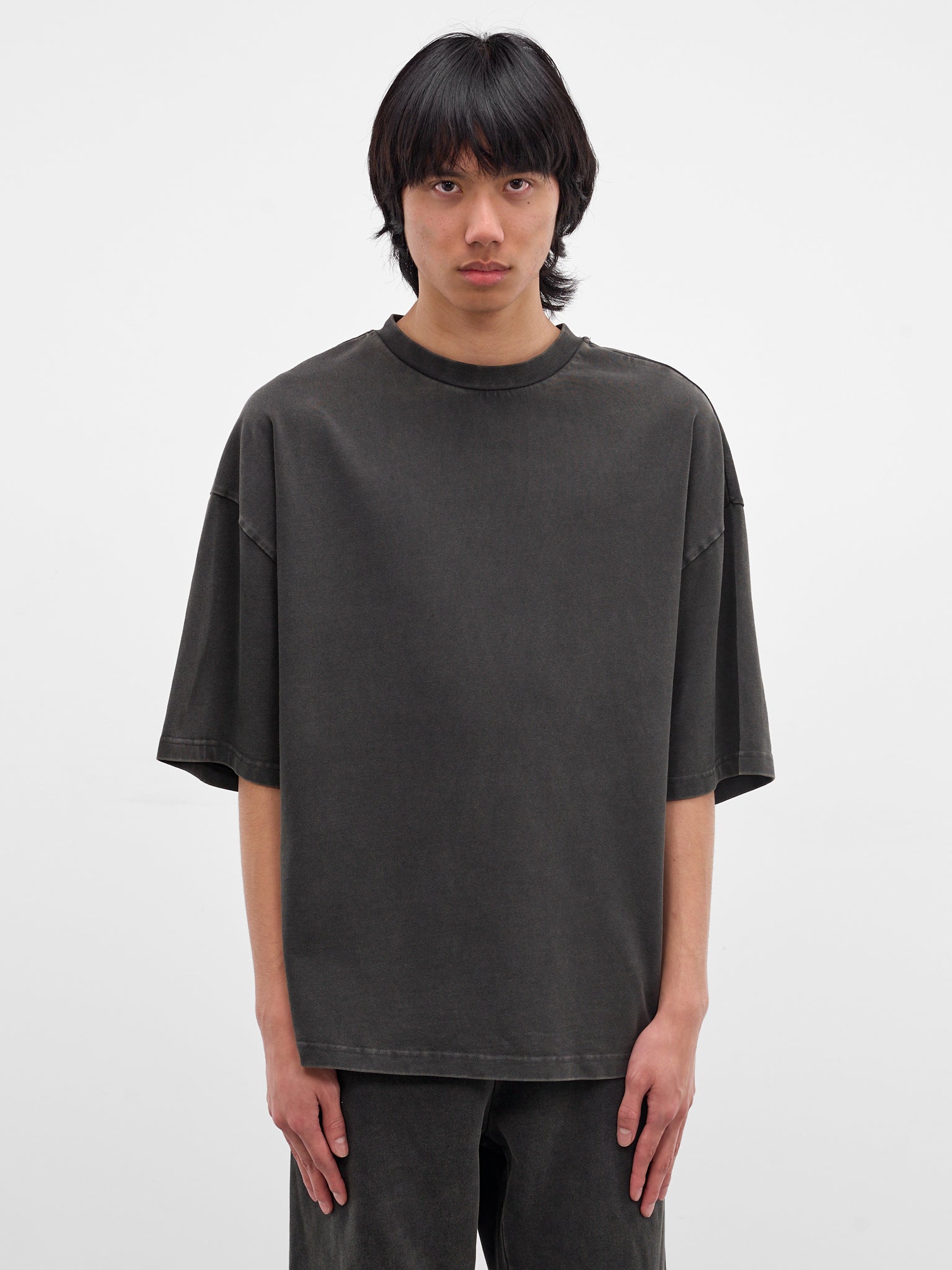 Washed Heavy Cotton Boxy Tee (TT01012-WASHED-BLACK)