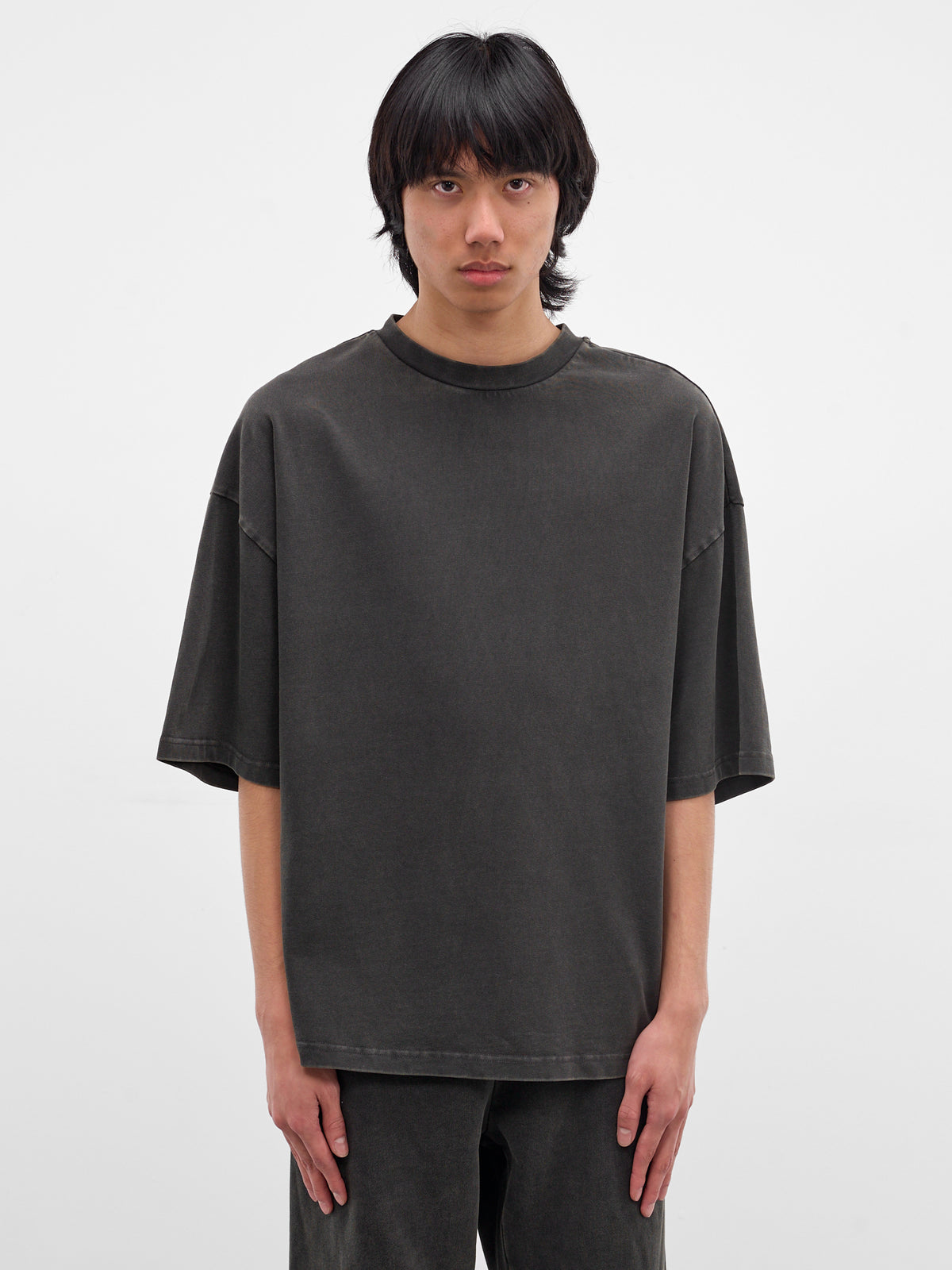 Washed Heavy Cotton Boxy Tee (TT01012-WASHED-BLACK)