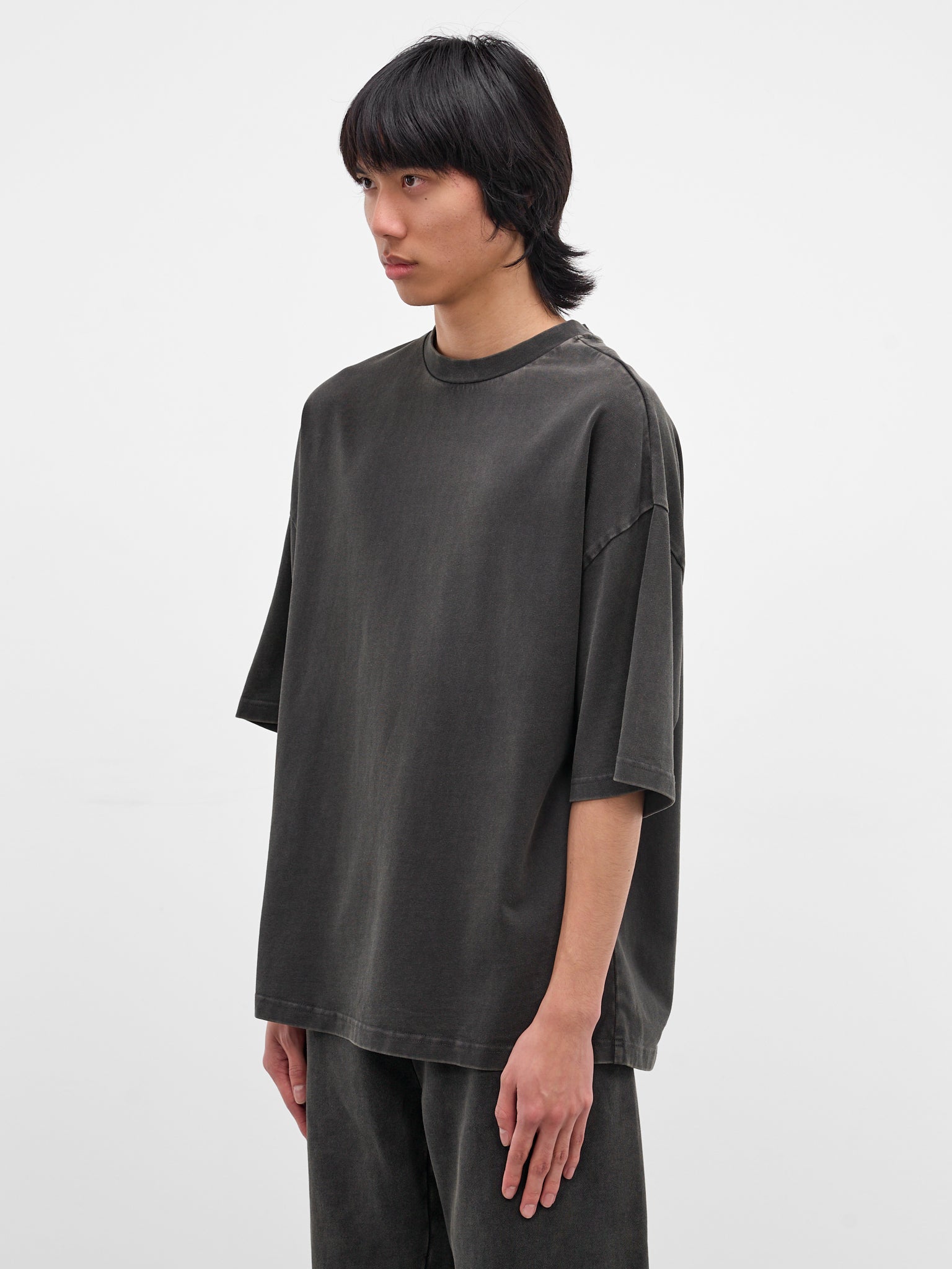 Washed Heavy Cotton Boxy Tee (TT01012-WASHED-BLACK)