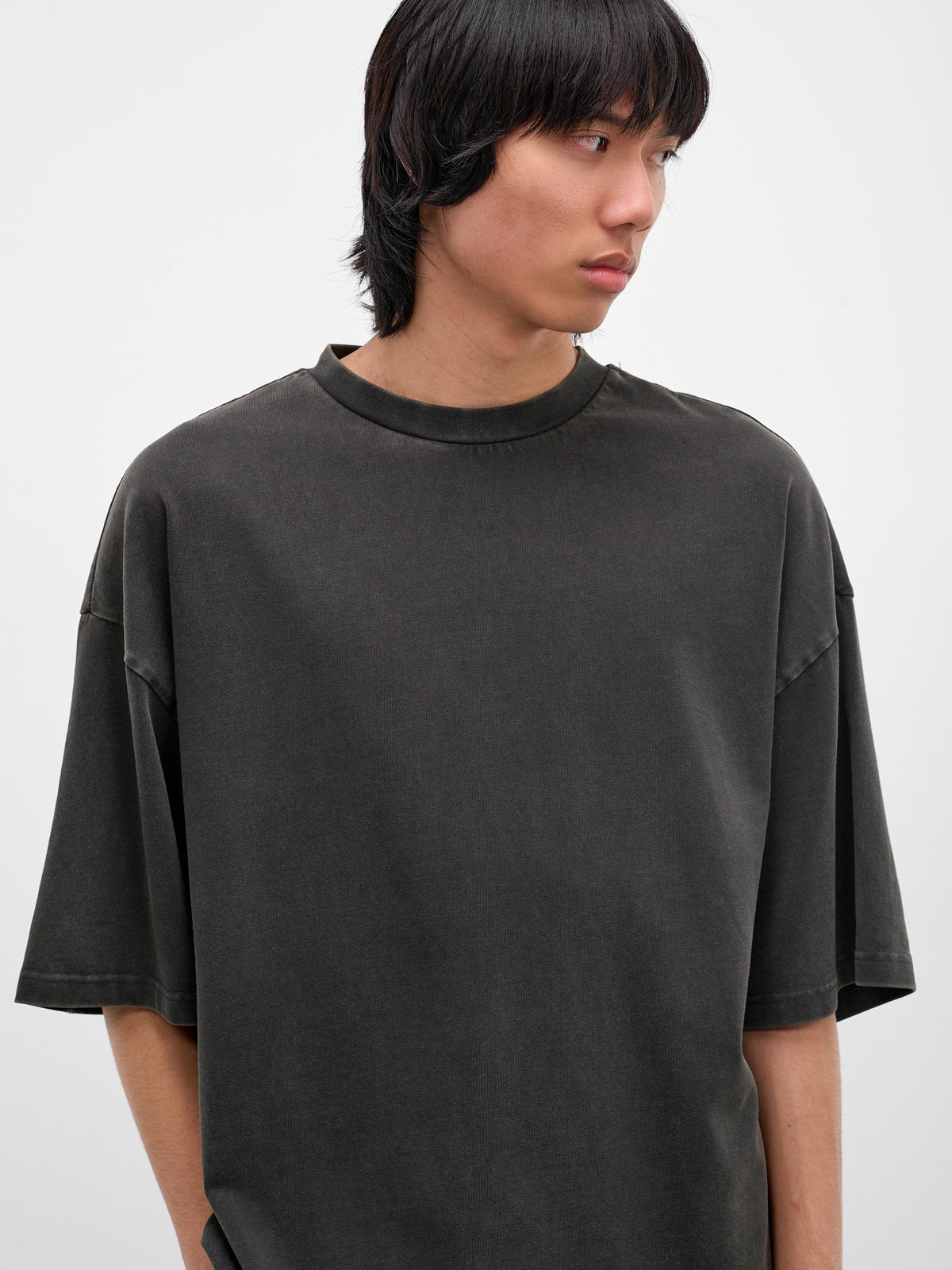 Washed Heavy Cotton Boxy Tee (TT01012-WASHED-BLACK)