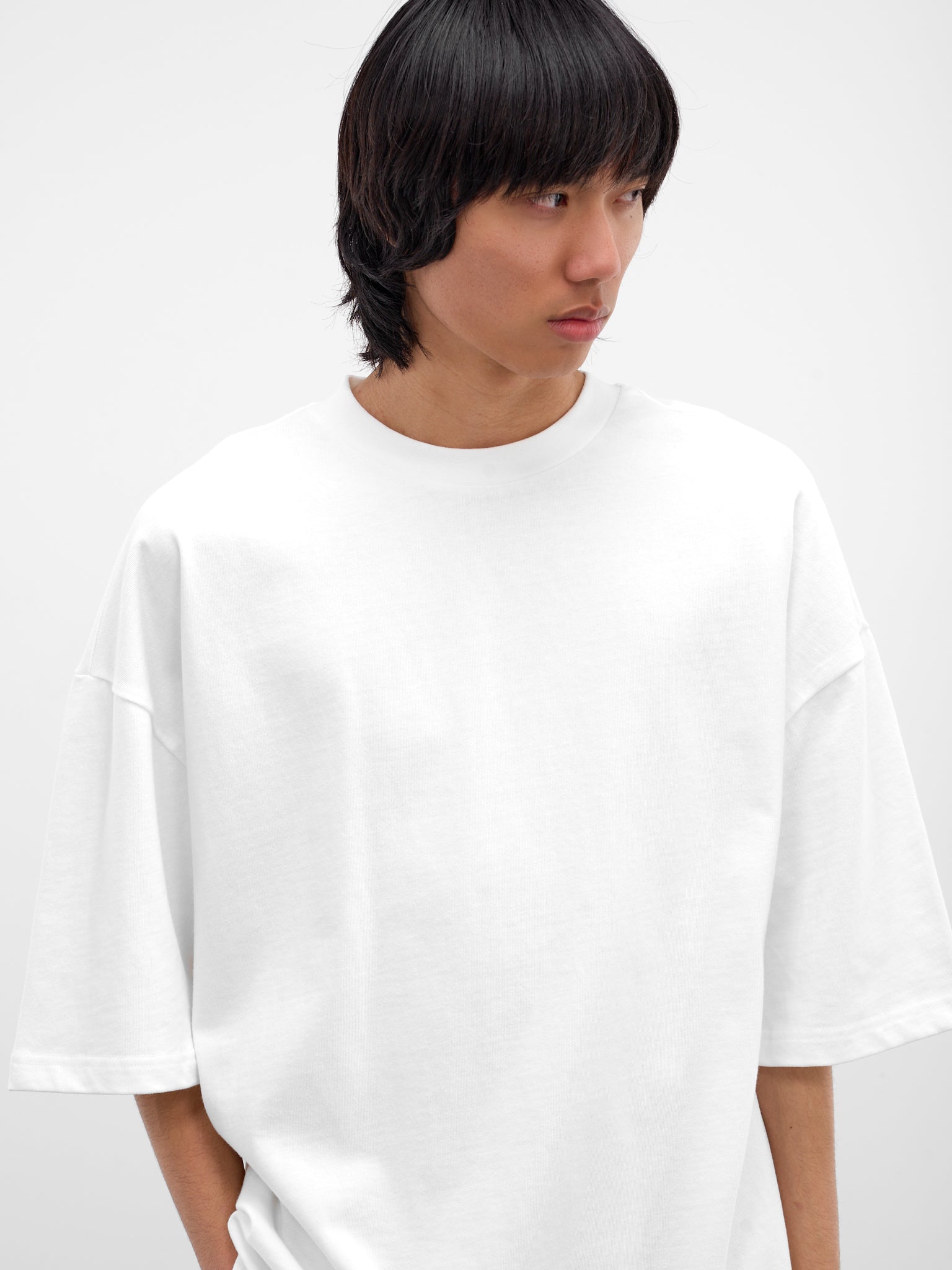White Heavy Cotton Boxy Tee (TT01012-WHITE)