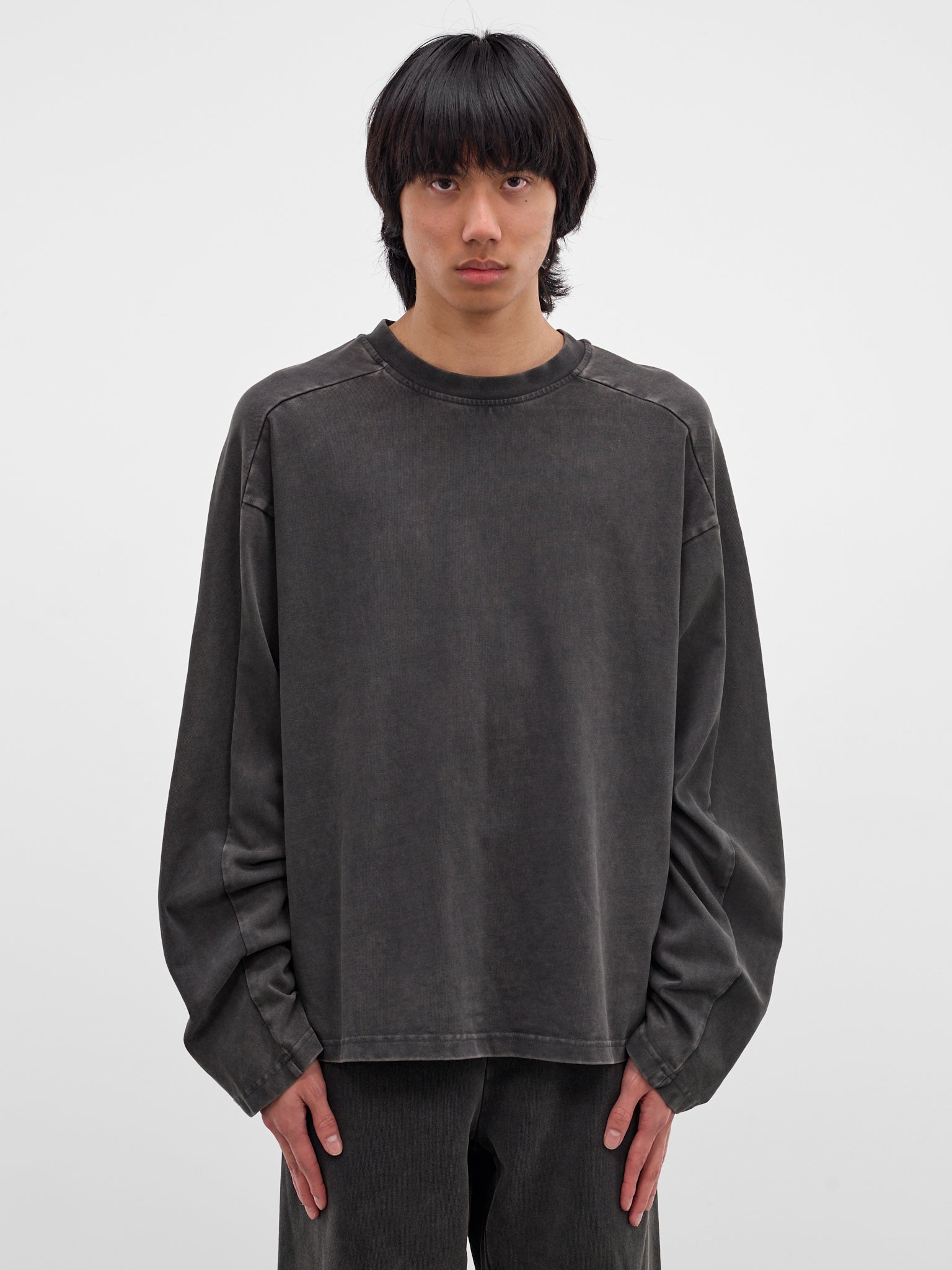 Washed Heavy Cotton Long Sleeve (TT02012-WASHED-BLACK)