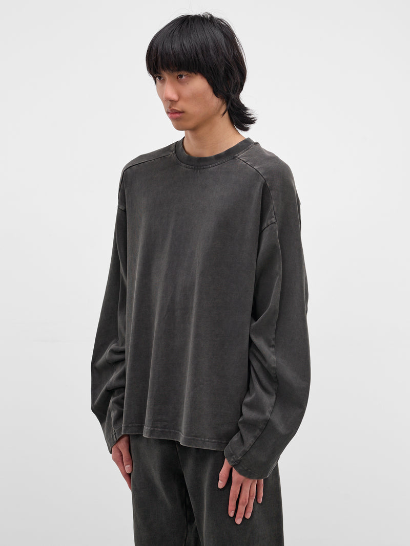Washed Heavy Cotton Long Sleeve (TT02012-WASHED-BLACK)