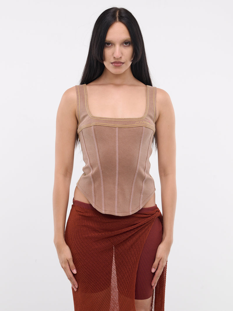 MARNI Denim Corset Tank Top | H. Lorenzo - front